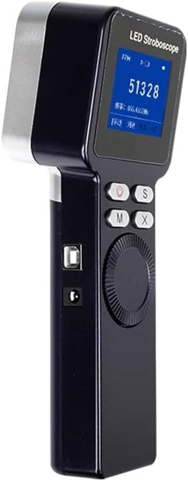 Handheld Stroboscope LED Digital Strobe Light Tachometer Non Contact Motor Engine Speed Analyzer for Gears, Tires to Measure - Range 1-999999 RPM