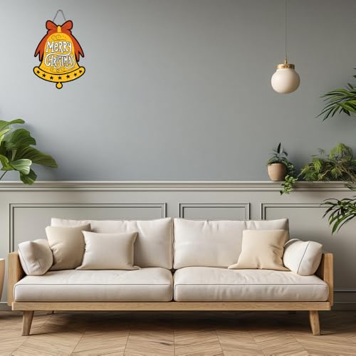 Image of PNF Poster And Frames Merry Christmas Theme Quote Wall art & Door Hanging Frame For Kitchen, Dining, restaurants Decor | Walland home Decor for Living Room | Room Decor Wall Decor Items For Bedroom | (Wooden, 11x9 Inch,brown)-103-1