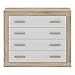 Cómoda de 4 cajones Coimbra Color Roble Sonoma y Blanco 98x83,5x40 cm