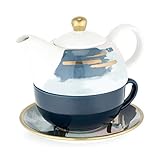 Addison Blue and Pink Abstract and Abstract Saucer Tea for O