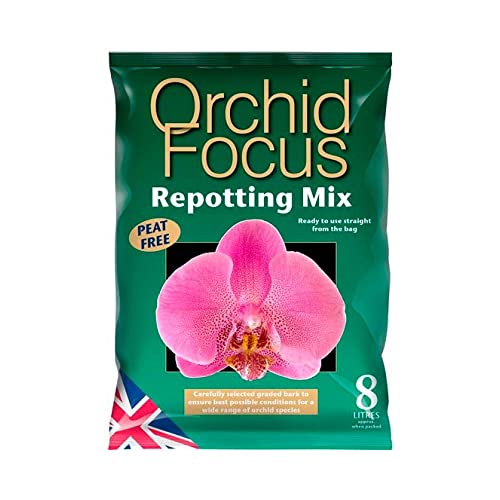 Orchid Focus Repotting Mix, 8L - Growth Technology Orchid Potting Mix for Orchid Plants - Peat-Free Orchid Potting Mix - Orchid Compost For Repotting Pants - Professional Grade Orchid Bark