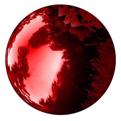 FUTUREORYY Boule Décorative Jardin Acier Inoxydable Boule Regard Polie Miroir Reflet Compact pour Décoration Extérieure Contemplation Moderne pour Pelouse et Jardin
