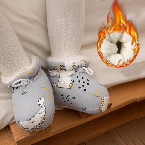 CEAeis Warm Fur Baby Boots, Toddler Winter Warm Shoes, Thickening Non-Slip Baby Socks Shoes for Infant Toddler 0-18 Months3