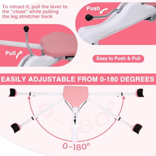 Image of Split Machine, Leg Stretcher Split Machine for Flexibility, Splits Adjustable 0-180 Leg Split Stretching Machine for Ballet, Yoga, Dance, Gymnastics Training Equipment, Silent Wheels, 330lbs Capacity