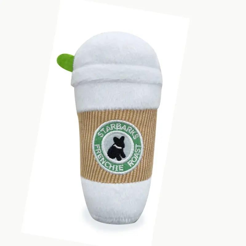 Puppy Anti Anxiety Interactive Plush Pet Dog Toy | Coffee Mug’s & Beer Can’s Dog Toy (White) | Plush Toys for Pets | Pet Toys Game for Training IQ | Soft Material Pet Puzzle Toy