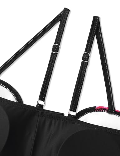 Image of Teen Girls Swimsuits V-Neck Bikini Set Bathing Suits Cross Straps Two Piece Swimwear with Drawstring