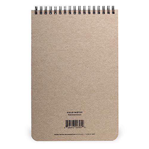 Steno Book Field Notes 80 pages carnet sténo spirale bloc notes ligné
