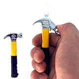 Meiegens Open Flame Butane Lighter, Axe Hammer Shaped Novelty Tool Lighter for Outdoor Indoor (Without Gas) (Hammer Yellow)
