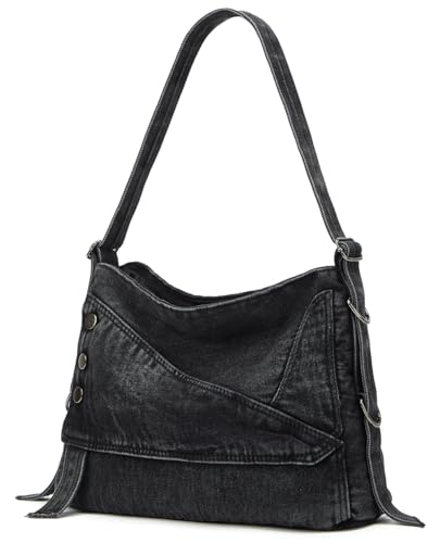 Large Capacity Denim Purses Retro Crossbody Bag Hobo Handbags Roomy Tote Bags 20252