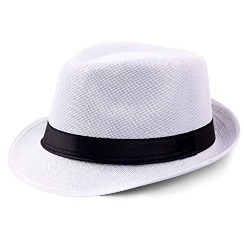 BABEYOND 1920s Panama Fedora Hat Cap for Men Gatsby Hat for Men 1920s