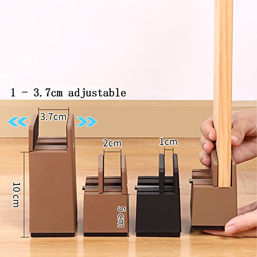Patas de sofá marrones regulables para mejorar la postura y limpiar cómodamente bajo el mueble 4