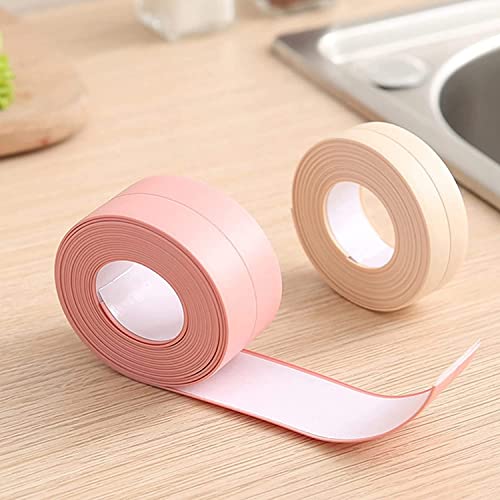 Image of Marsrut PVC Caulk Tape Sealant Strip, Pink, Waterproof, 3.2M (126 inches), 2.2cm (0.86 inches), 1 Count, 30 min Initial Hardening, 2.2cm Max Gap Fill