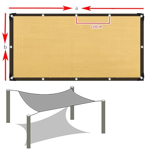 Filet d'ombrage respirant beige anti-UV durable avec oeillets - 3