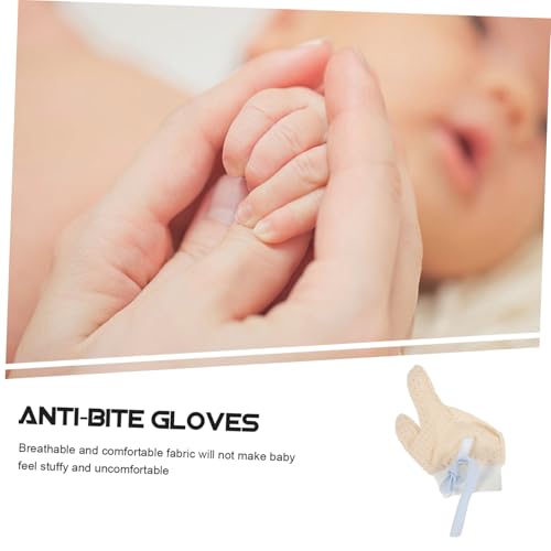 1Pair Finger Protector Gloves Soft and Breathable Stop Thumb Scratch Finger Guards for Boy Girl Comfortable Protection for Delicate Skin3