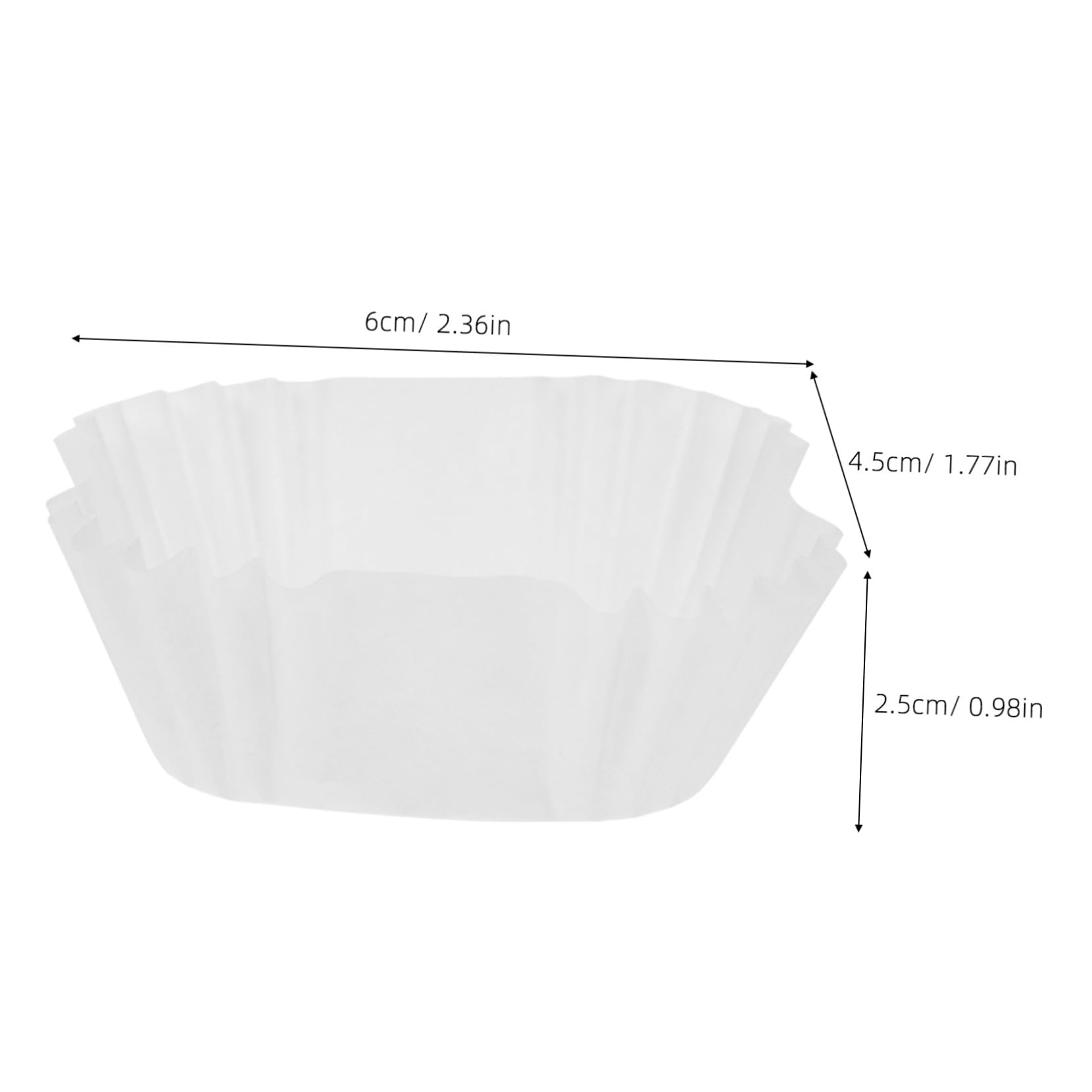 BESPORTBLE 3000 Moldes para Muffins Cuadrados de Papel Blanco, Resistentes al Calor Aceite, Ideales para Hornear Pasteles, Cupcakes y Tartas en Fiestas y Celebraciones