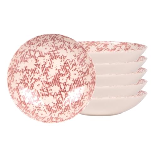 Table Passion - Assiette creuse Léa rouge 22 cm (lot de 6)