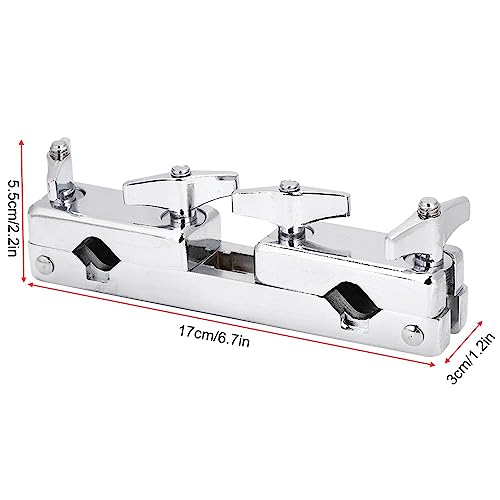 Abrazadera para soporte de batería y cowbell, varilla de 12 cm, soporte para percusión, abrazadera de kit de instrumentos miniatura 6
