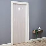 Plastic Foldable Sliding Door, Internal Folding Door Panel with Handle, Space Saving Room Divider (White, Thickness 12mm)