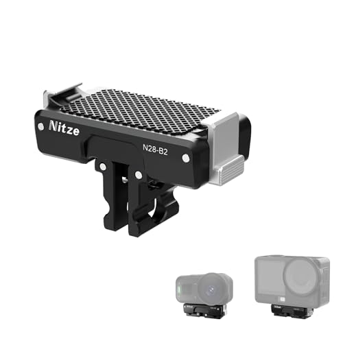 Nitze Foldable Dual-Direction Quick Release Magnetic Mount for DJI Osmo Action 6 / Osmo Nano, with 1/4" Thread & Foldable 2-Prong Mount for Tripod, Selfie Stick and Action Camera Accessories - N28-B2