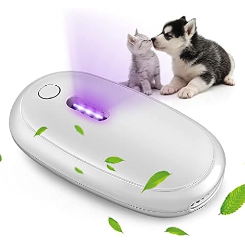 Mxmoonant Cat Litter Deodorizer, Smart Pet Odor Eliminator Machine, Rechargeable Smell Remover, Fungal Ringworm Detector, Sterilize and remove mites, Unscented, Versatile Function to Purify Odors Cover