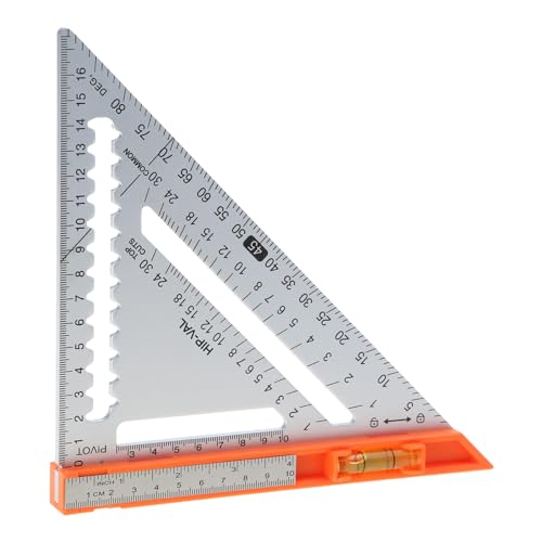 Multifunctional Woodworking Square With Level 8inch Aluminum Alloy TriangleRuler Carpentry Square For Woodworking Gift Carpenter Square Multifunctional Try Square Metal Aluminium Ruler AnglesGuide Try