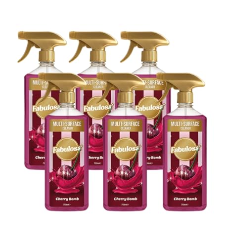 Fabulosa Antibacterial Disinfectant Spray, All Purpose Multi Surface Cleaner, 750ml, 6 Pack