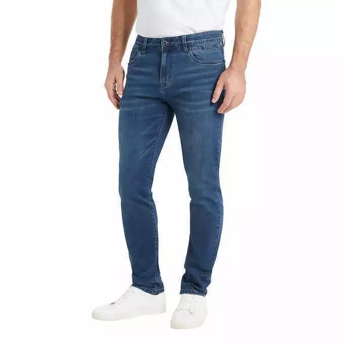 Kenneth Cole Men's Straight Fit Stretch Denim Jeans