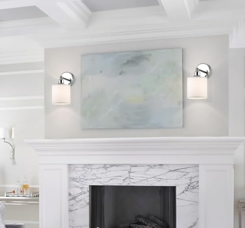 Xinbei Lighting XB-W1214-1-CH Wall Light 1 Light Wall Sconce With Drum Fabric Shade In Chrome thumb #3