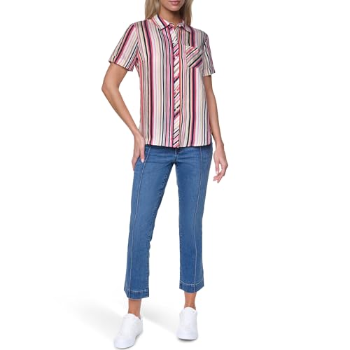 Image of Nautica Women's Button Front Short Sleeve Camp Shirt
