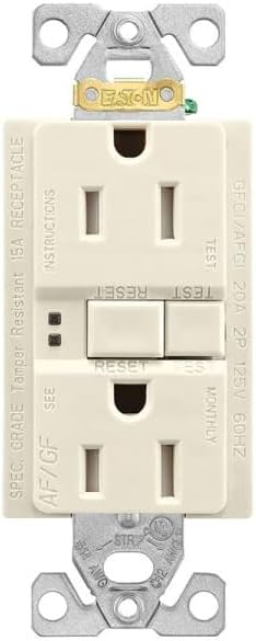 Cooper Wiring TRAFGF15LA-K-L Duplex Receptacle Wall Plate, Plain