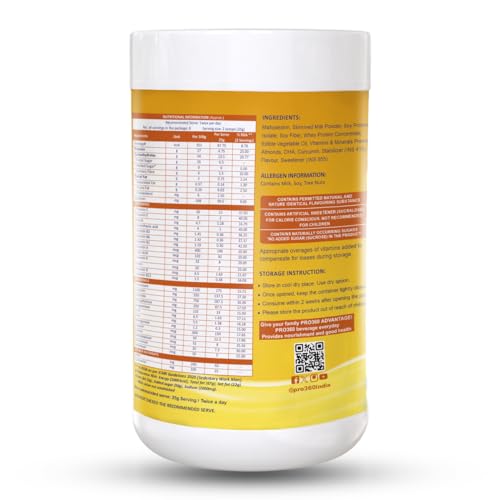 Image of Pro360 Diabeticare Pro Protein Powder for Diabetes - Nutrition Supplement for Diabetic Care - Helps in Managing Blood Sugar Levels - Zero Added Sugar - Badam Flavour 200g Jar