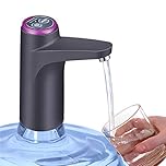 Cozy Blue Water Dispenser, Portable Water Bottle Pump for Universal 3, 4 and 5 Gallon with USB Electric Charging and Automatic Off Switch (Black)