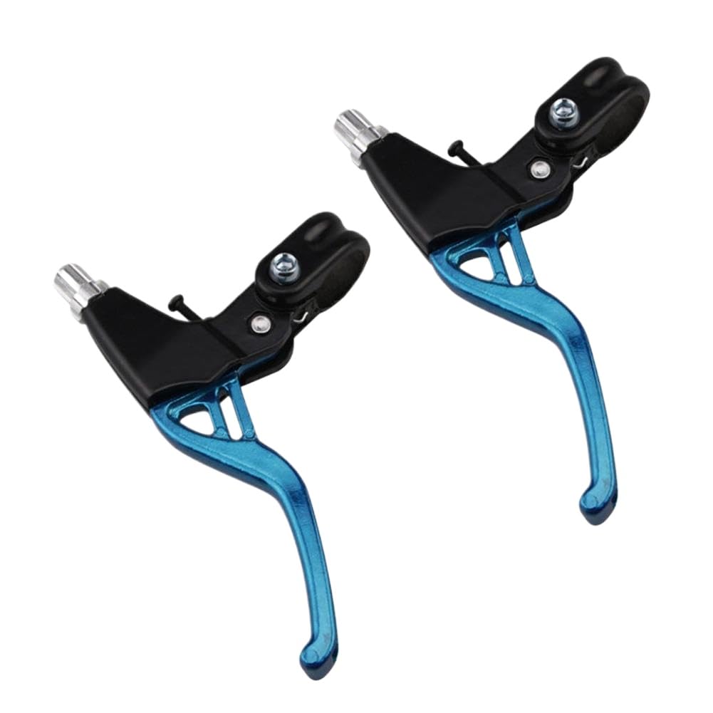Nxmgzvrdn Blue Bicycle Brake Lever V-Brake Aluminium Mtb Mountain Bike Brake Handle 22Mm Compatible With Mountain Bikes(Blue)