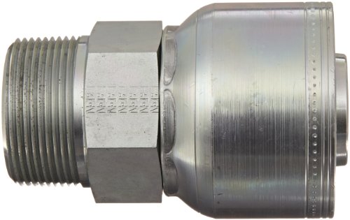 Image of Aeroquip 1AA24MP24 Carbon Steel Global TTC (Thru the Cover) Crimp Hose Fitting Male Pipe, Straight, 1-1 /2 inch Hose ID, 1-1 /2 inch - 11-1 /2 Thread