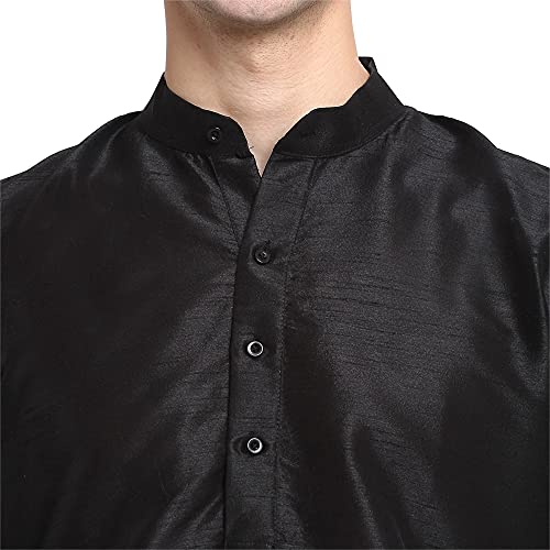 Image of Jompers Men Black & White Solid Kurta