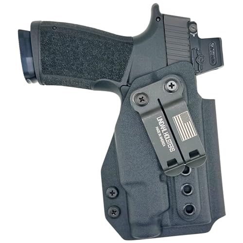 IWB Compatible with Sig P365X Macro/COMP/TACOPS TLR-7 Sub Holster - Optic Ready - Inside The Waistband Concealed Carry - Adjustable Cant and Retention Kydex Holster - USA (Black Right Hand)