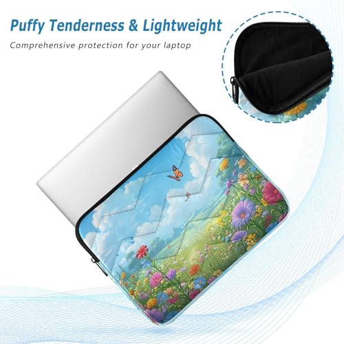 Funda para portátil de 13-14 pulgadas con flores paisaje primavera miniatura 5