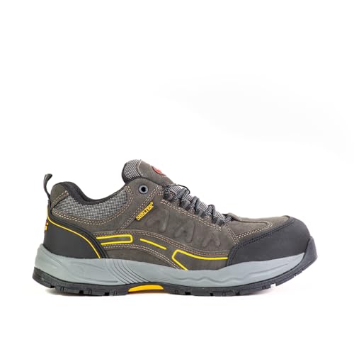 Shelter SH305 Safety Shoes Durable Cow Split Leather Upper with Steel Toe Cap for Maximum Protection (Olive EU EU Footwear Size System Adult Numeric Medium 45)
