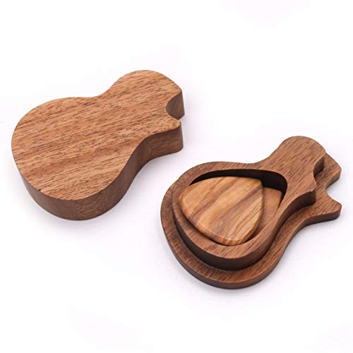 Lacyie Guitare Portable en Bois Plectre Guitare pour Guitare Basse Mandoline Banjo Ukulélé Musicien
