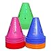 25 Pièces Cônes De Slalom, Haies d'Coordination d'Entraînement d'Agilité Réglables, Cônes de Circulation, pour Football, Sport d’Agilité ou Le Dressage des Chiens, slalom, des exercices (5 Coloris)