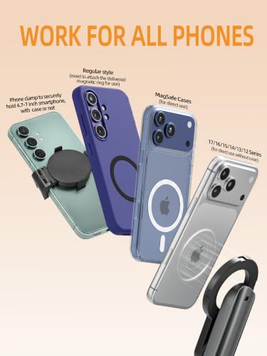 4-in-1 Mini Magnetic Selfie Stick with Remote for Cell Phone - image 2