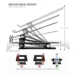 BoYata Laptop Stand, Adjustable Multi-Angle Riser, Up to 17 Inches, Black - Image 3