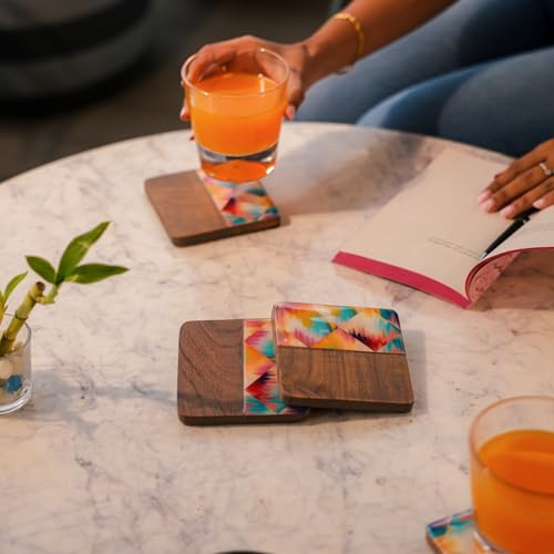 Image of Aurora Wood Coaster (Set of 4)