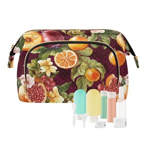 Divertente borsa cosmetica portatile con frutta kumquat per cambio per organizer da toilette 1 size viola