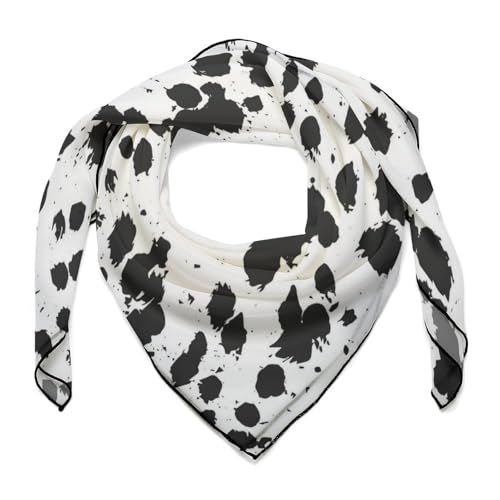 Dalmatian Print Pattern Scarf For Women Silk Head Scarf Square Hair Scarves Shawls Hair Wraps Bandana Neckerchief Decor for Adult 27 * 27 Inches