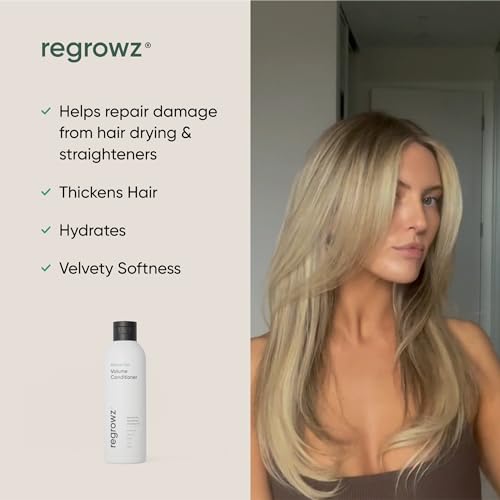Regrowz Volume Conditioner 200ml - Pack of 3 - Biotin Hair Thickening Conditioner for Fine & Thinning Hair - Restore and Strengthen Stronger & Healthier Looking Hair for Men & Women - Image 4