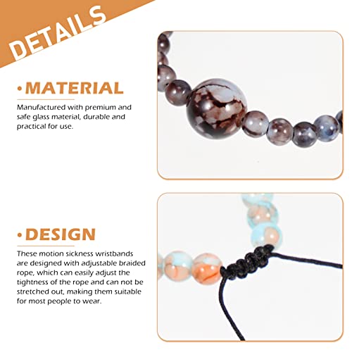 Ciieeo 6 peças pulseiras para enjoo de movimento, pulseira antináuseas, pulseiras para enjoo do mar,