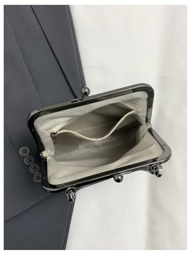 SweatyRocks Women's Vintage Top Handle Handbags Kiss Lock Crossbody Shoulder Purses4