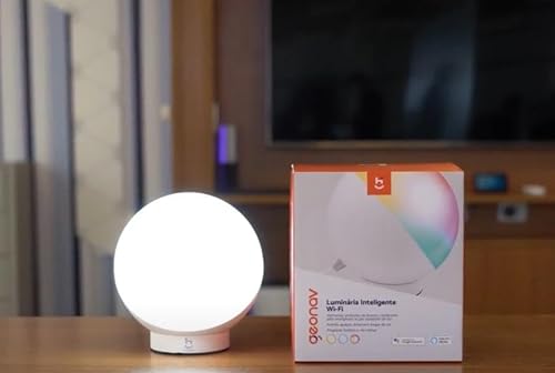 Luminária de mesa Inteligente Wi-Fi, LED 12W, 1200 Lúmens, Branco Frio/Quente, RGB 16 milhões de cor