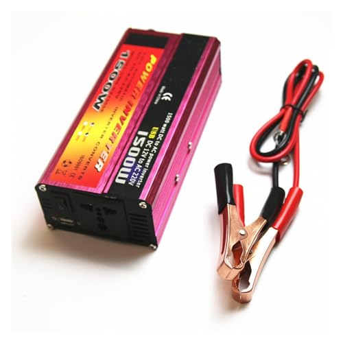 Onduleur 1500W conversion 12VDC en alimentation électrique 220VAC rose